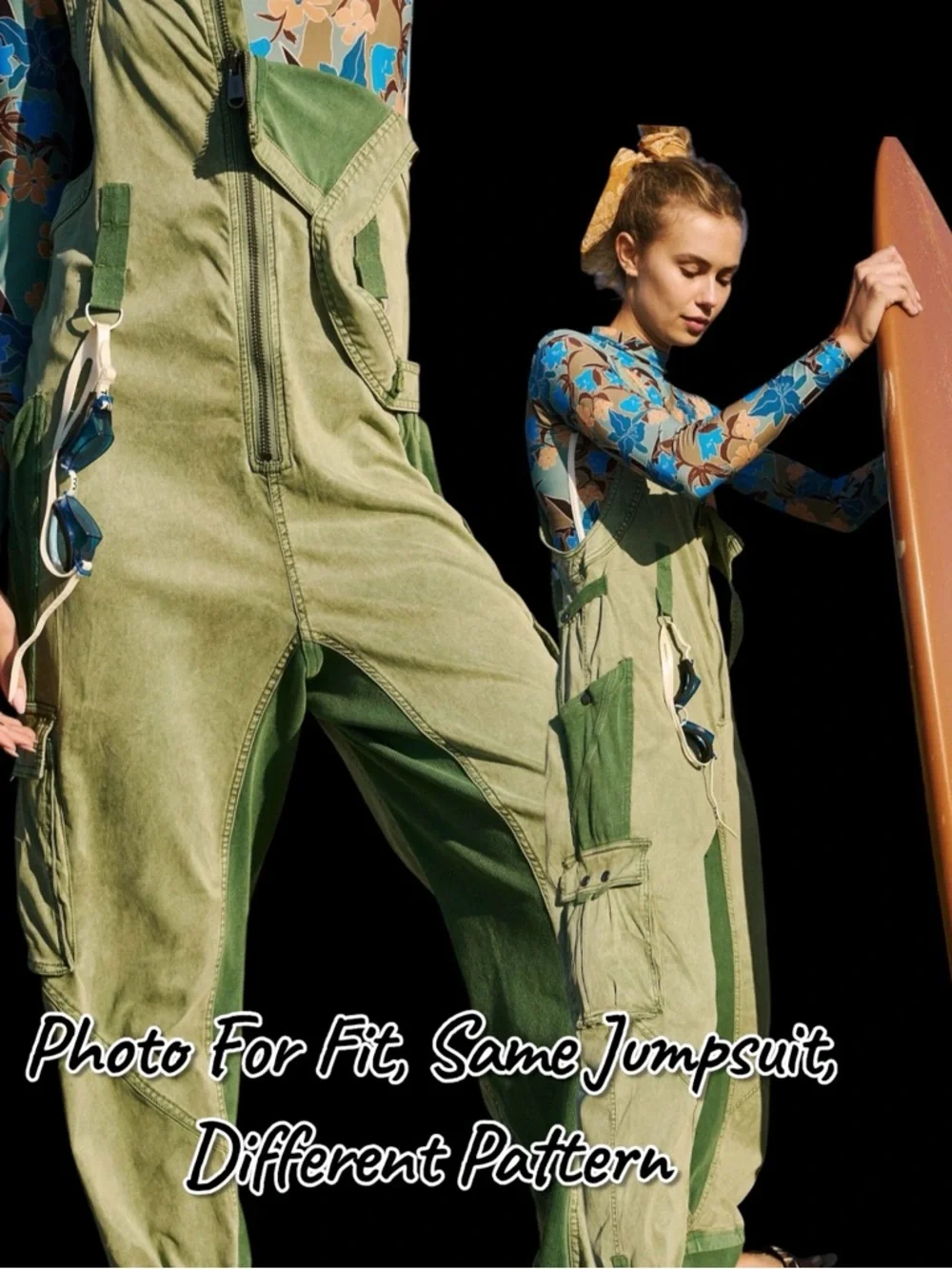 FP Movement Fast Track Onesie Jumpsuit in Trippy Green Design. Size Small - Picture 2 of 15